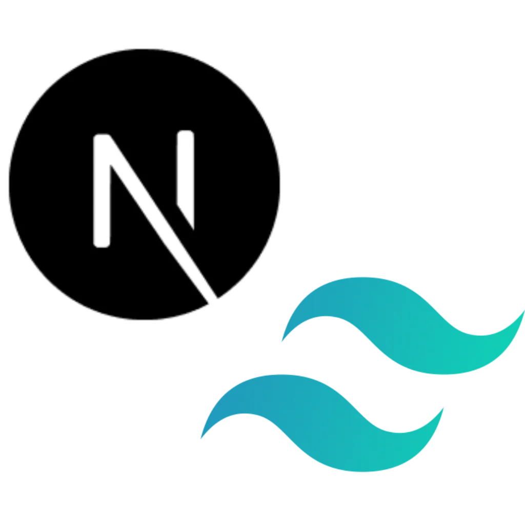 An image of the Next.js and TailwindCSS logos